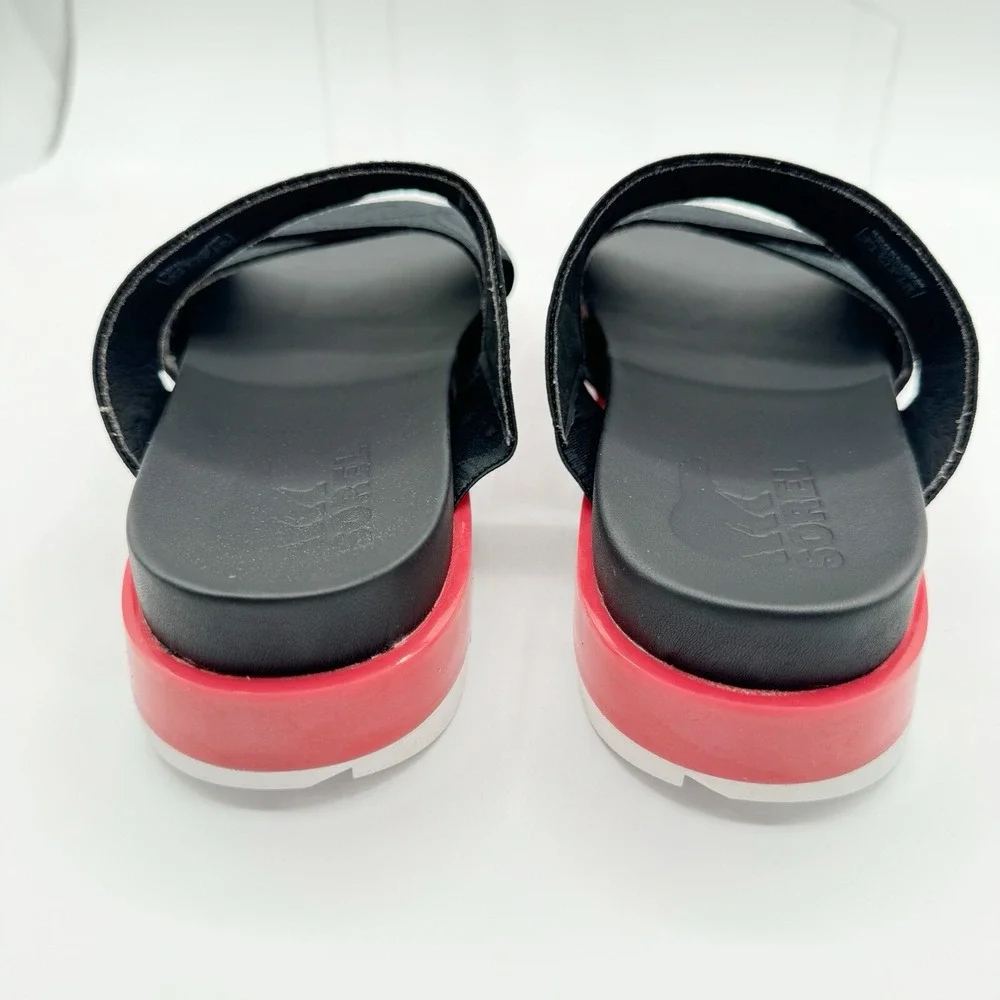 Women's Sorel Roaming Sport Slide Sandals Black Pink Size 6 T3